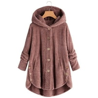 Yuwull ženski zimski kaputi Women plus labav kardigan vuneni kaput zimska jakna veličine dugme plišane