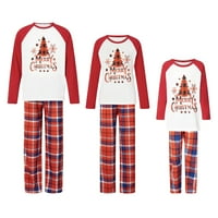Porodica Treegren Usklađivanje božićne pidžame Postavite Holiday Santa Claus Sleep odjeća Xmas PJS set za parove i djecu
