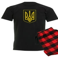 Cafepress - Ukrajinski grb oružja pidžama - muške tamne pidžame