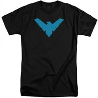 Batman i noćni noćni simbol za odrasle pamuk visoki fit 18-majica s kratkim rukavima, crna - 3x