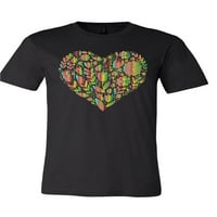 Grafička majica za cvijeće srca