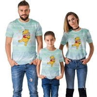Odrasli i dječji roditelj-dječji odjeća Crtani-winnie The Pooh Ispis majica kratkih rukava izrez, multi-sizeli stil, ljetni vrhovi
