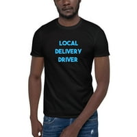 Plavi lokalni vozač dostave kratkog rukava pamučna majica s nedefiniranim poklonima
