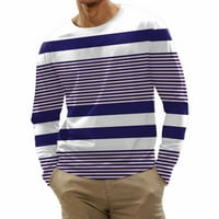 Munske majice MENS Sports Striped Stitch Digital Printing Okrugli vrat Majica TOP TOP HIRS SHIrts za