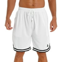 MSEMIS muške nogometne košarkaške kratke hlače za elastične strugove za trening za trening za teretane Trke