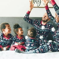 Božićna porodična odjeća s dugim rukavima PJS Odmor u pidžami