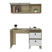 Depot e-shop DE-CDB Aurora Office Desk set, lagani hrast i bijeli