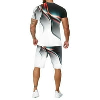 Odijela za muškarce Sport na otvorenom Dva 3D slobodno vrijeme Trčanje odijelo Fitness Velike veličine odijela i setovi hlače za muškarce crvene 4xl