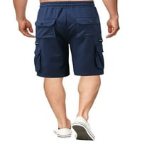 Sanviglor Muške kratke hlače Čvrste boje Summer Hlače Srednja struka Dno Lounge Beach odjeća Mini pantalone