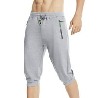 Vedolay casual pantalone Muške modne pune boje labavo pamuk džep čipke up hlače Ukupne muške radne hlače, sivi XL