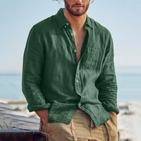 Outfmvch s dugih rukava za muškarce Cardigan majica za Manlong SleeveoutDoorloose Modna majica Žene Green Green