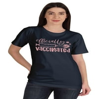 Majkoplovno vakcibilno vakcinirano vrhovi za majicu za žene grafički kraljevska majica