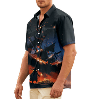 Havajska majica kratkih rukava dolje za muškarce Jedrilica Ocean Way Stretch Clearence S