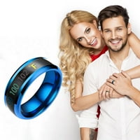 Fledorashia prstenovi za žene Mather's Day Pokloni Moda Fizička inteligentna temperatura Par prsten za prsten za prsten