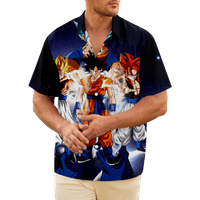 Anime Dragon Ball Funny majice za muškarce, ležerne ljetne božićne lagane domaćinstvo Regularno Fit