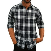 Podplug muške majice, mušku flannelnu majicu Redovna verzija Pamučna majica s dugim rukavima