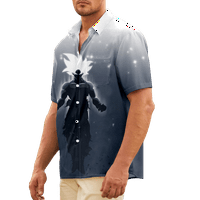 Anime Dragon Muške majice, Ležerne prilike Ljeto Lagana Mikro elastičnost Regularna Fit Regular H Line Majice Košulje za muškarce