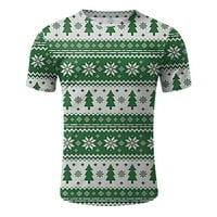Aktivne košulje Muške modne slobodno vrijeme Sport Božićni snijeg Digitalni tisak kratkih rukava majica