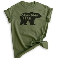 Majica bake medvjeda, unise ženska majica, baka majica, baka majica, Heather Vojno zelena, XX-velika