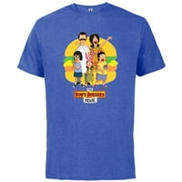 Logo Bob Burgers - pamučna majica kratkih rukava za odrasle - prilagođeno-kraljevsko heather