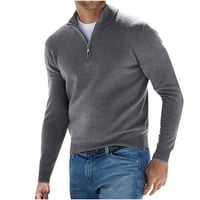 Muški vuneni džemper vrhovi čvrstog ulaznog stakla naglog dugih rukava Pleteni pulover donje rublje