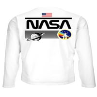 TEE luv muški nasa Space Space Shuttle Worm Logo majica s dugim rukavima