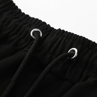 Muške kratke hlače Moda Srednja struka Čvrsta džepa kratke hlače Black XL