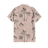 Havajska majica za muškarce, vintage gumb dolje za kuglanje Summer Beach Majica M-4XL