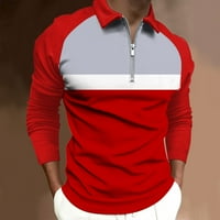 FESFESFES bluza košulja za muškarce košulje na ovratniku Ispisano casual dugih rukava ukras ovratnik za bluze