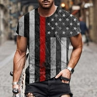 Dan nezavisnosti 4. jula majice za muškarce casual kratki rukav okrugli vrat Thirt Redovna fit američka