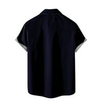 Muška majica Clearence Plus Veličina Casual tipke Božićni tisak sa džepnim poklopcem Shortwown majica s kratkim rukavima