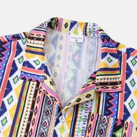 DebQupv haljina muške opružne tiskane top dvostruke košulje na košulju za ogrlicu TOP bluza casual majica