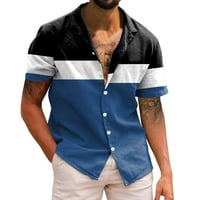 Košulja haljina za muškarce casual kratki rukav proljeće Ljeto Turned Neck 3D tiskane majice Modne top