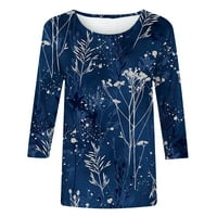 Hvyesh Slatki vrhovi za žene Trendi rukavske košulje u obliku plus veličine Bluza Comfy Ljeto Jesen Lako podudaranje majica