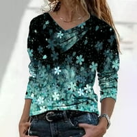 Ženska modna vrhunska bluza tiskana vez ovratnik dugih rukava majica s dugim rukavima bluza bluza