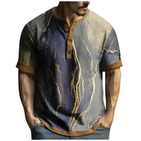 Strugten muške grafičke kratkih rukava i vezena modna majica proljeća i ljetna kratka rukava tiskana havajska majica za muškarce