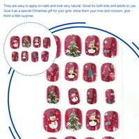 Božićne djevojke lažne nokte Savjeti za božićne zabave zalihe za nokte