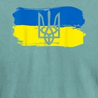 Cafepress - podrška Ukrajinci zastava Vintage Ukrajina UK majica - majica muške udobnosti