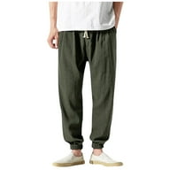 Cuoff Hlače Muške povremene slatke sportske hlače za gležnjače-dužine posteljine pantalone Torbeg hlače zelena 5xl