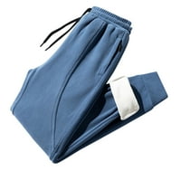 tklpehg muške hlače Čvrsto boje casual dugačke hlače udobne modne kašmire tople hlače sanitarne hlače