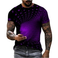 Muške modne majice kratkih rukava Smiješno 3D digitalni ispis posada za izrez za izrez za izrez stilski