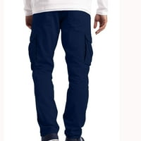 Hinvhai Clearence Muška pantalona za teretna kolica Radni baštavanje Combant Sigurnosni teretni džep Potpuno hlače Navy XXXL