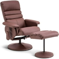 MCOMBO LECLINER s otomanom, naslonjavajućim stolicama sa masažom, okretna dnevna soba stolica Fau kože, 7902