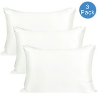 PiccoCasa set mamme svile jastučnice sa patentnim zatvaračem, bijelim standardom