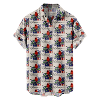 4. jula muška havajska majica USA Nacionalna košulja za odmor za odmor ovratnik 3D 3D Print kratkih rukava odjeća ljeto ljeto