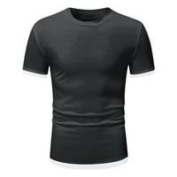 Košulje za muškarce Sportska bojaBlock Udobni prozračni okrugli vrat Tee Sivi XXL