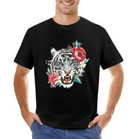 Ljuti bijeli tigar lica majica Muška grafička tee ljubitelj životinja za životinje Novo