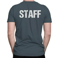 Tvornička osoblja Majica Majica CHARCOAL MENS TEE Osoblje događaja Košulja za događaje Prednji i zadnji