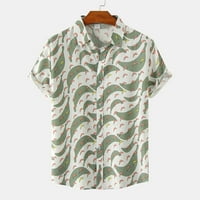 Havajska majica za muškarce čišćenje muškaraca Havajska majica na plaži s kratkim rukavima Odštampani ljetni casunski gumb dolje Pokloni za muškarce do 60% popusta