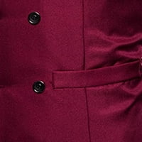 Muška jakna za odijelo Dvostruko grudi blejzers prsluk V-izrez prsluk obloge prsluka V-izrez rezervoar